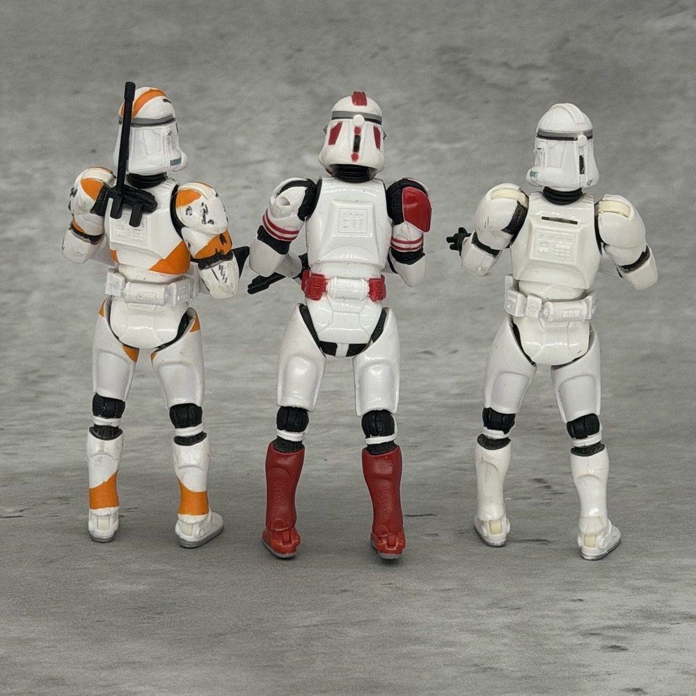 Star Wars Clone Trooper Action Figure Lot of 3 — 3.75" - Picture 2 of 3